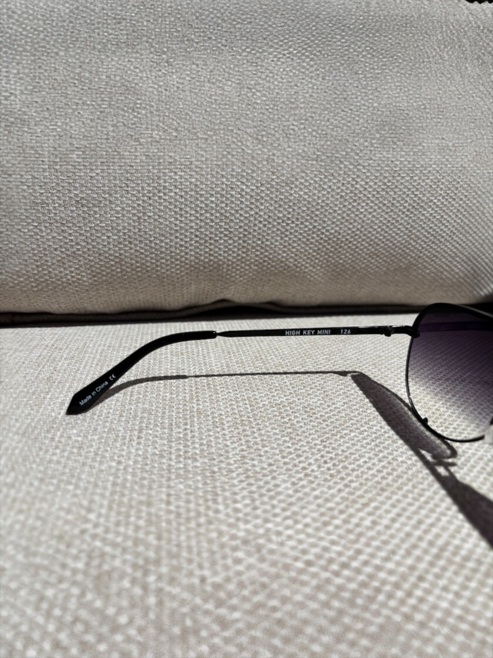 Quay High Key Mini (Large) Black Frame w/Gradient Aviator Sunglasses - Picture 8 of 9